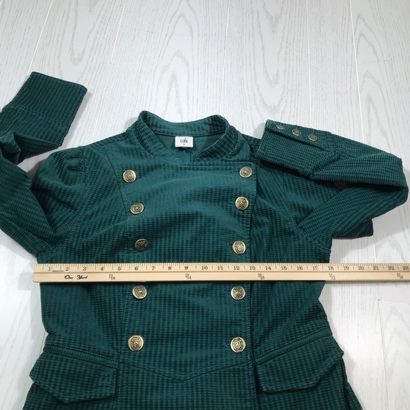 CAbi Equestrian Jacket Women M Green Double Breasted Military Cotton Blend Retro - Picture 5 of 13